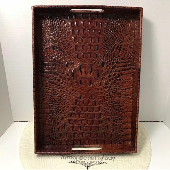 Brahmin Large Decorative / Serving Tray PECAN MEL. - Picture 2 of 8